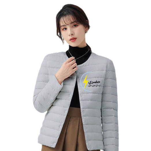 New autumn and winter thin down jacket liner long sleeves women's short style