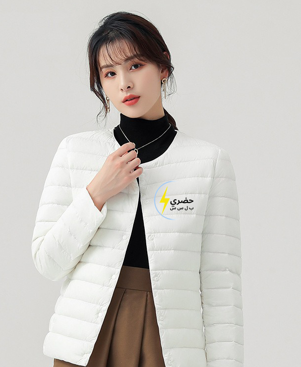 New autumn and winter thin down jacket liner long sleeves women's short style