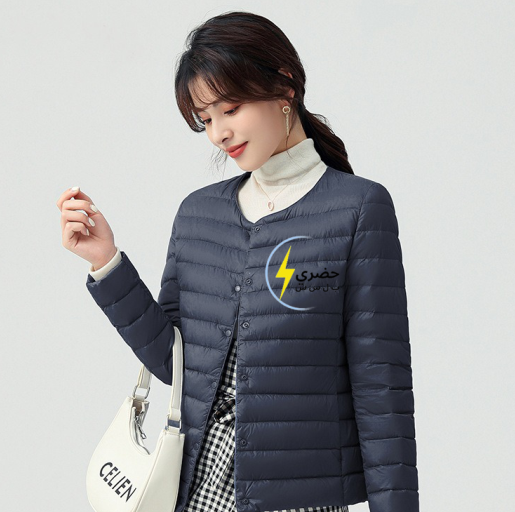 New autumn and winter thin down jacket liner long sleeves women's short style